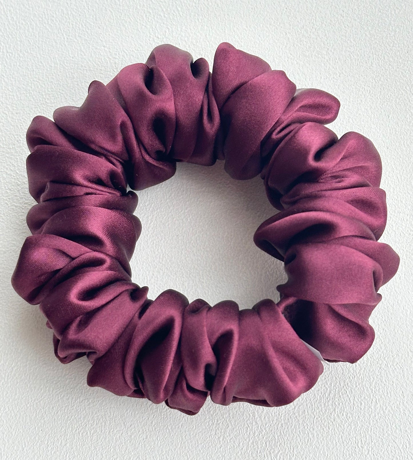 Mauve mulberry silk hair scrunchie
