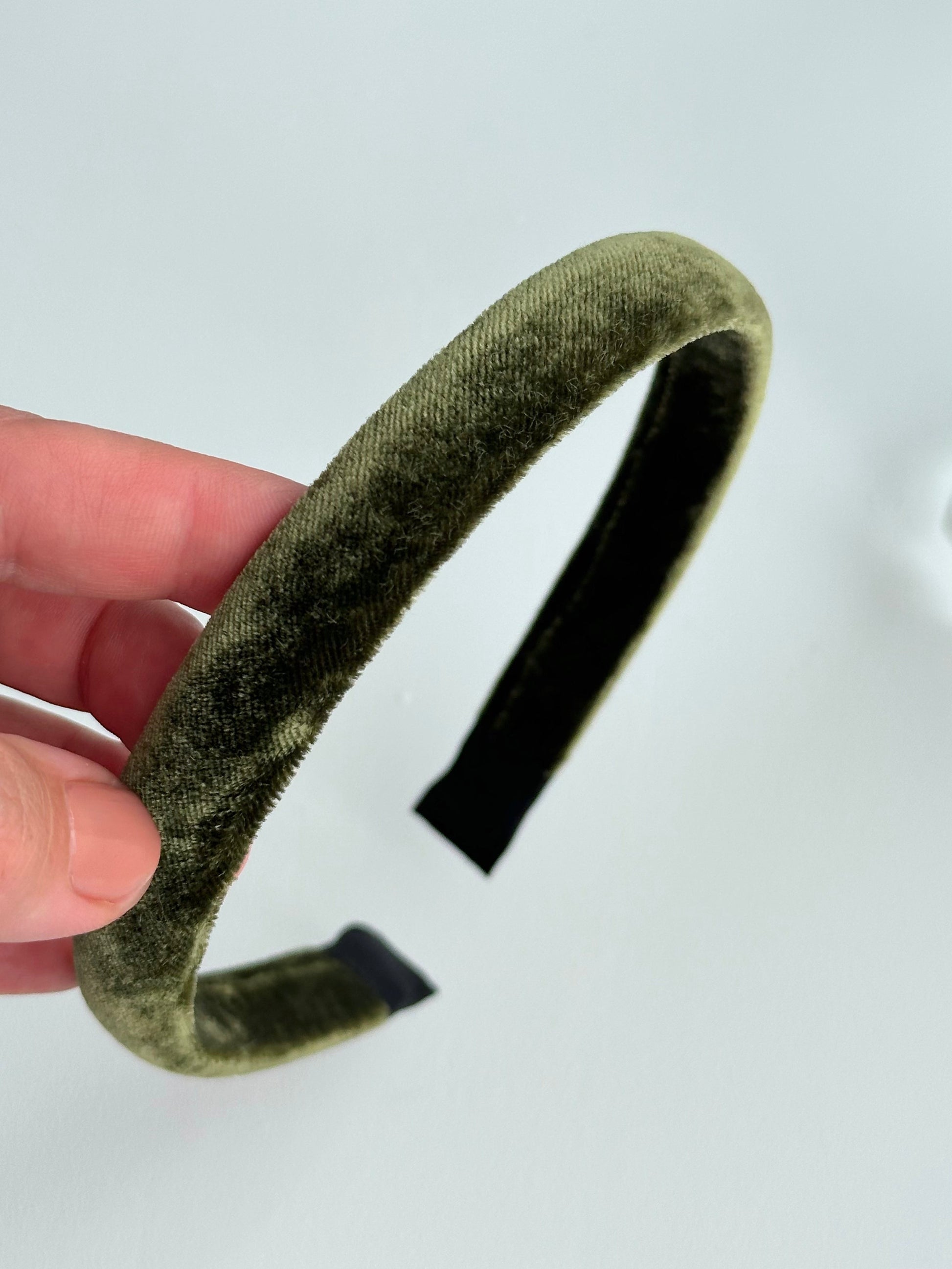 Hair Headband - Moss Green, Velvet - lifestyle product photo