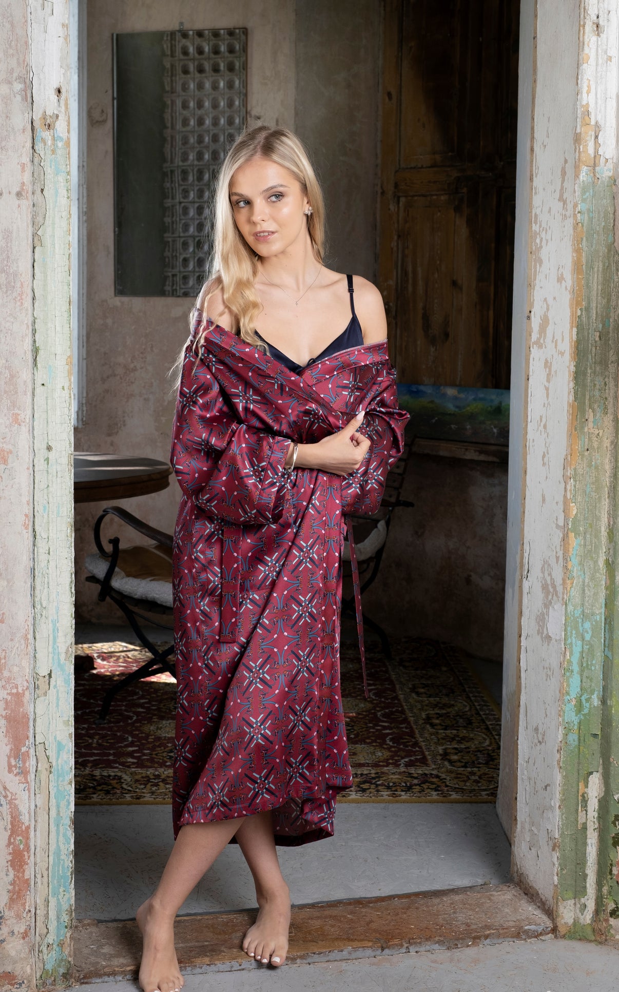 Natural Silk Robe - Comfort - ANNA LACE handmade silk product