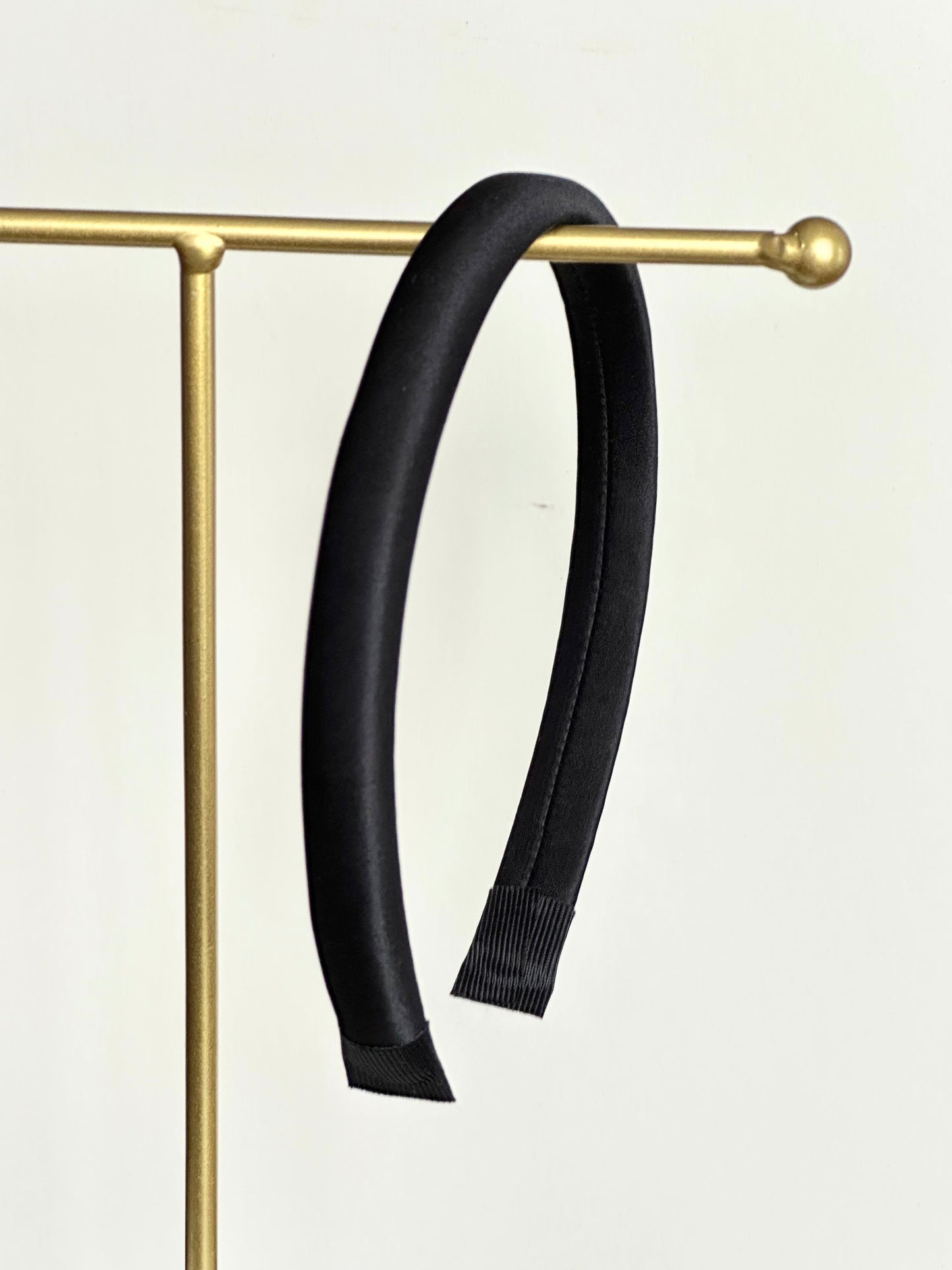 Hair Headband - Natural Silk, Black - ANNA LACE handmade silk product