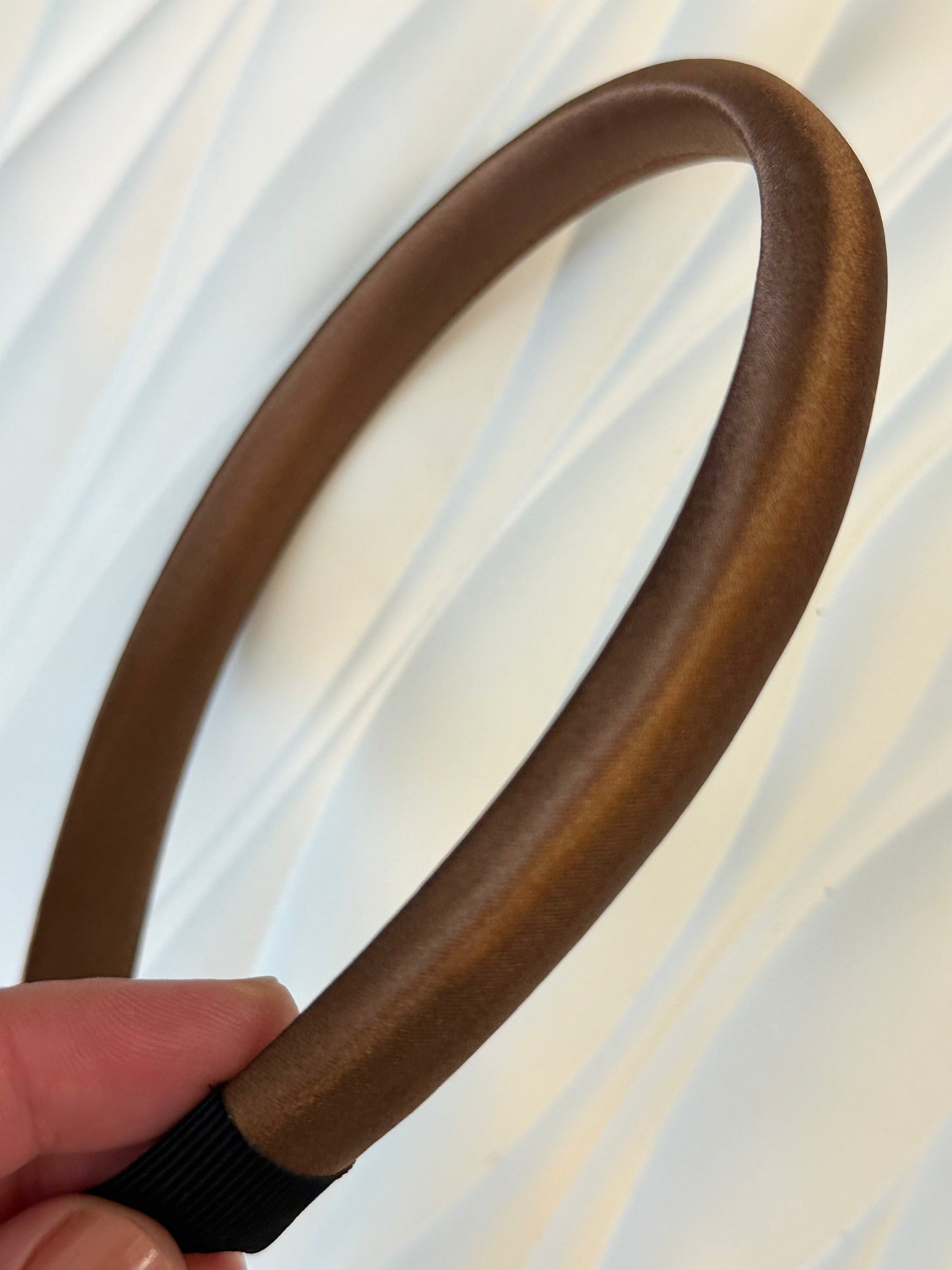 Hair Headband - Natural Silk, Brown - lifestyle product photo