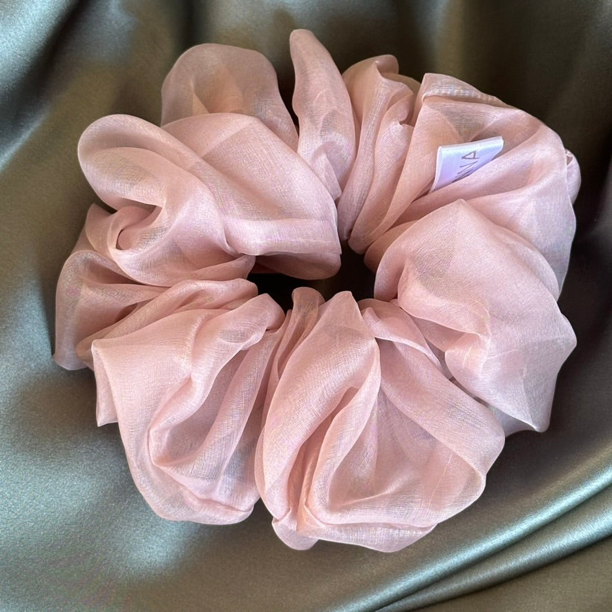 Silk Organza Hair Scrunchie - ANNA LACE handmade silk product