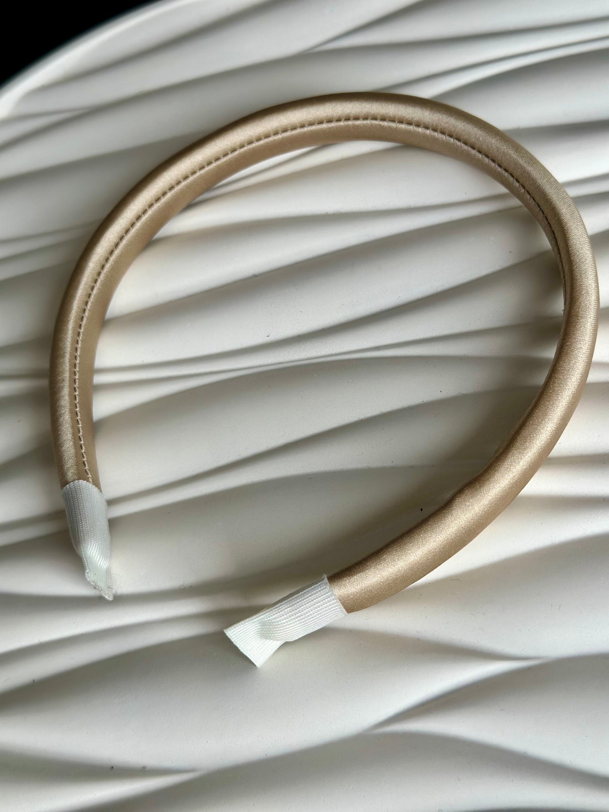 Hair Headband - Natural Silk, Gold - lifestyle product photo