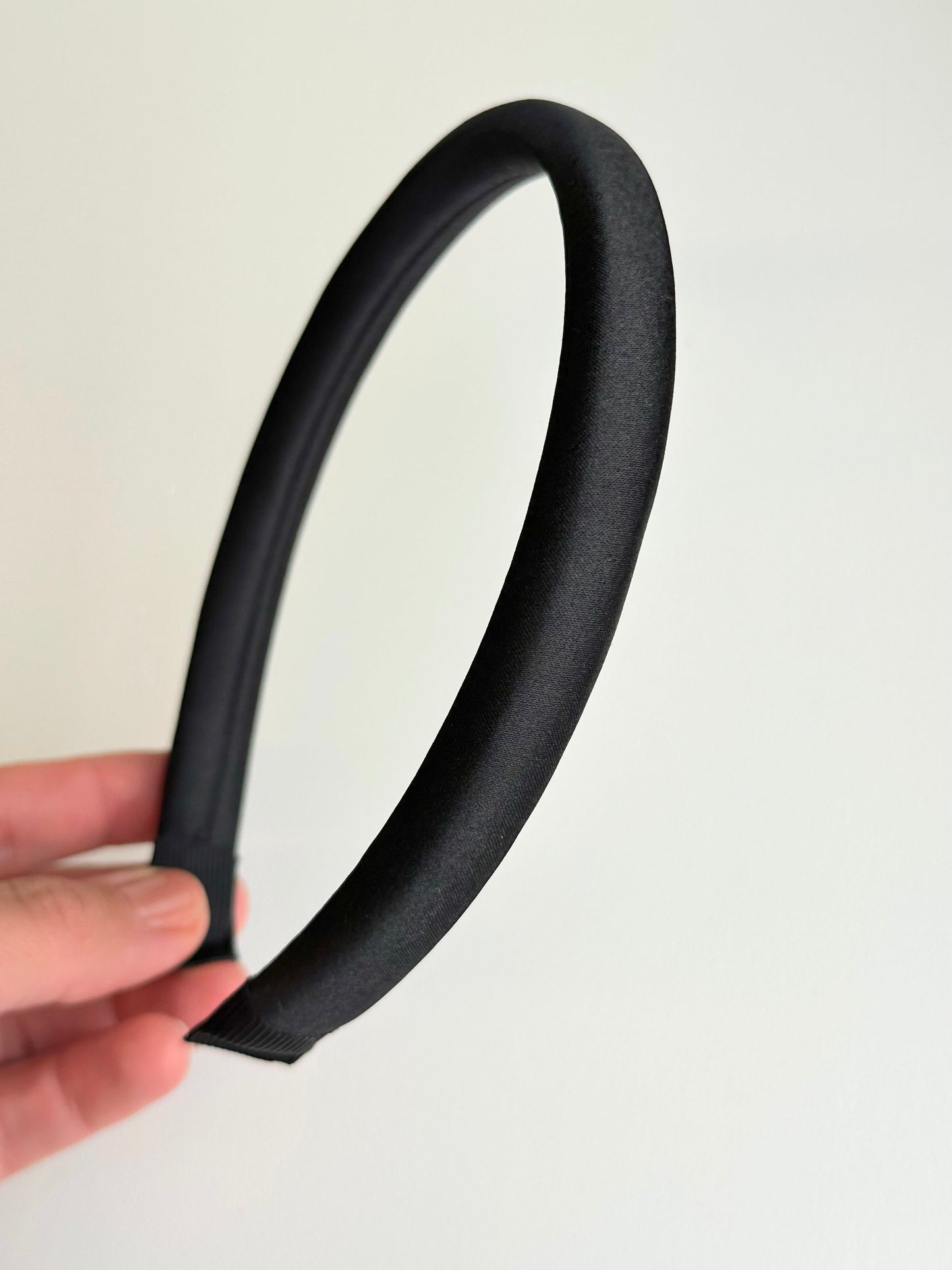 Hair Headband - Natural Silk, Black - lifestyle product photo