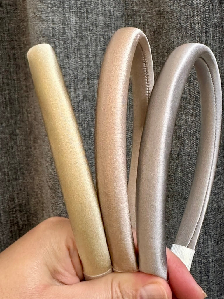 Hair Headband - Natural Silk, Latte - additional angle