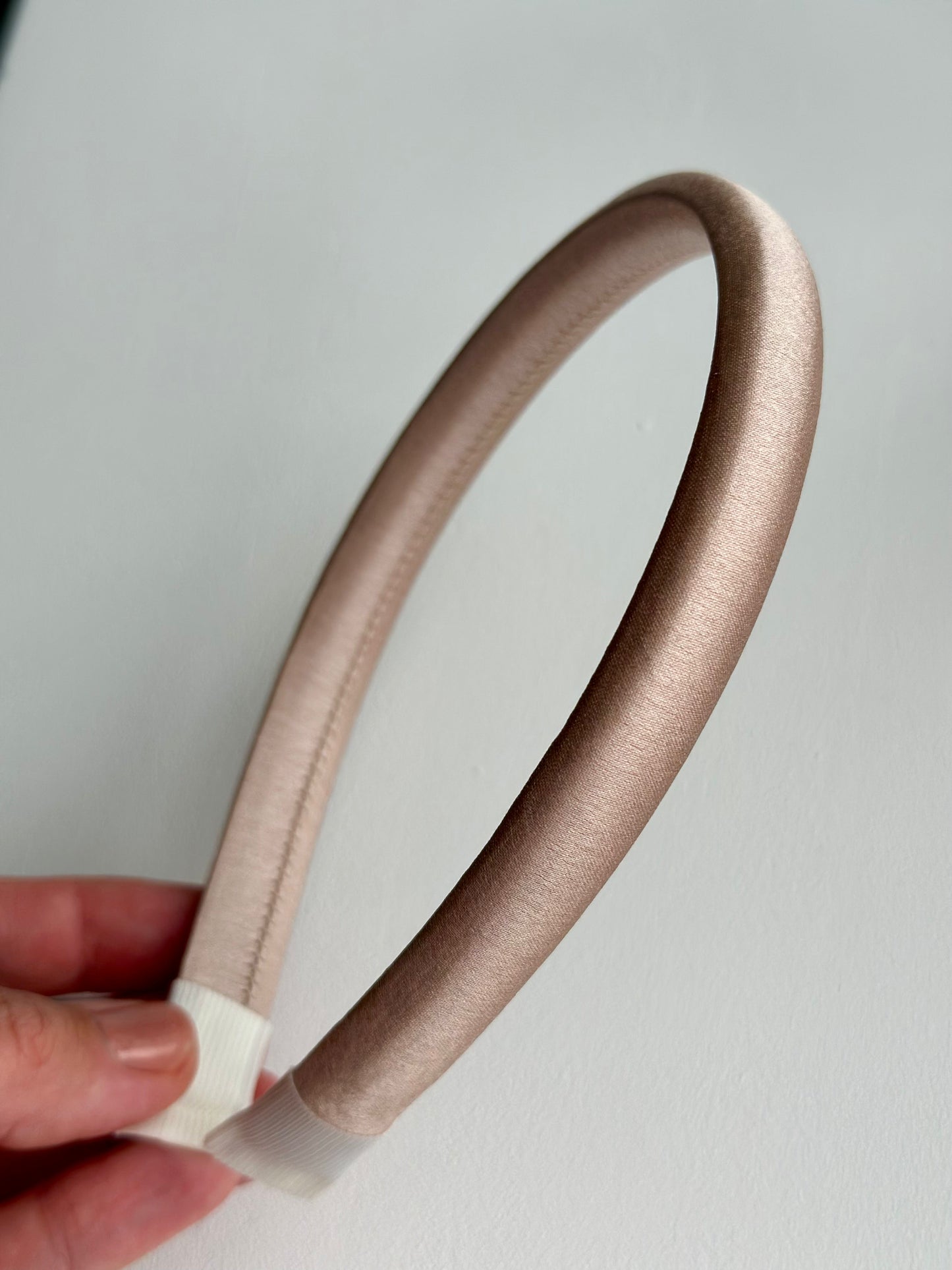 Hair Headband - Natural Silk, Latte - lifestyle product photo