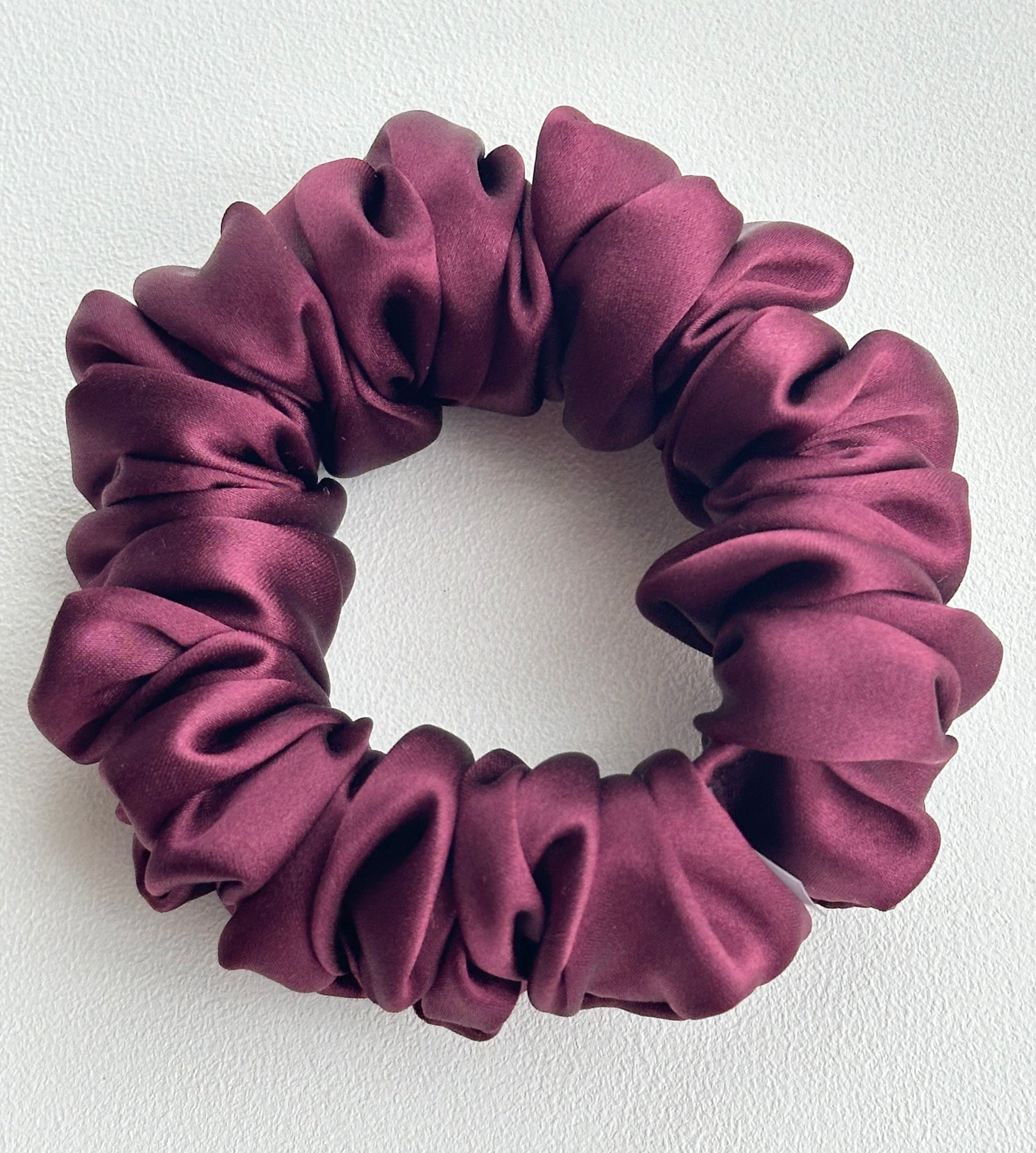 Mauve mulberry silk hair scrunchie