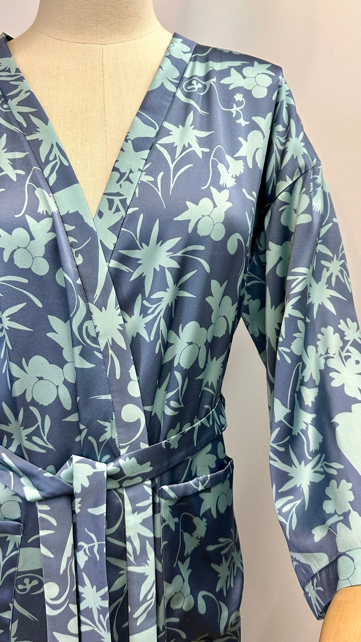 Natural Silk Robe - Swallows - lifestyle product photo