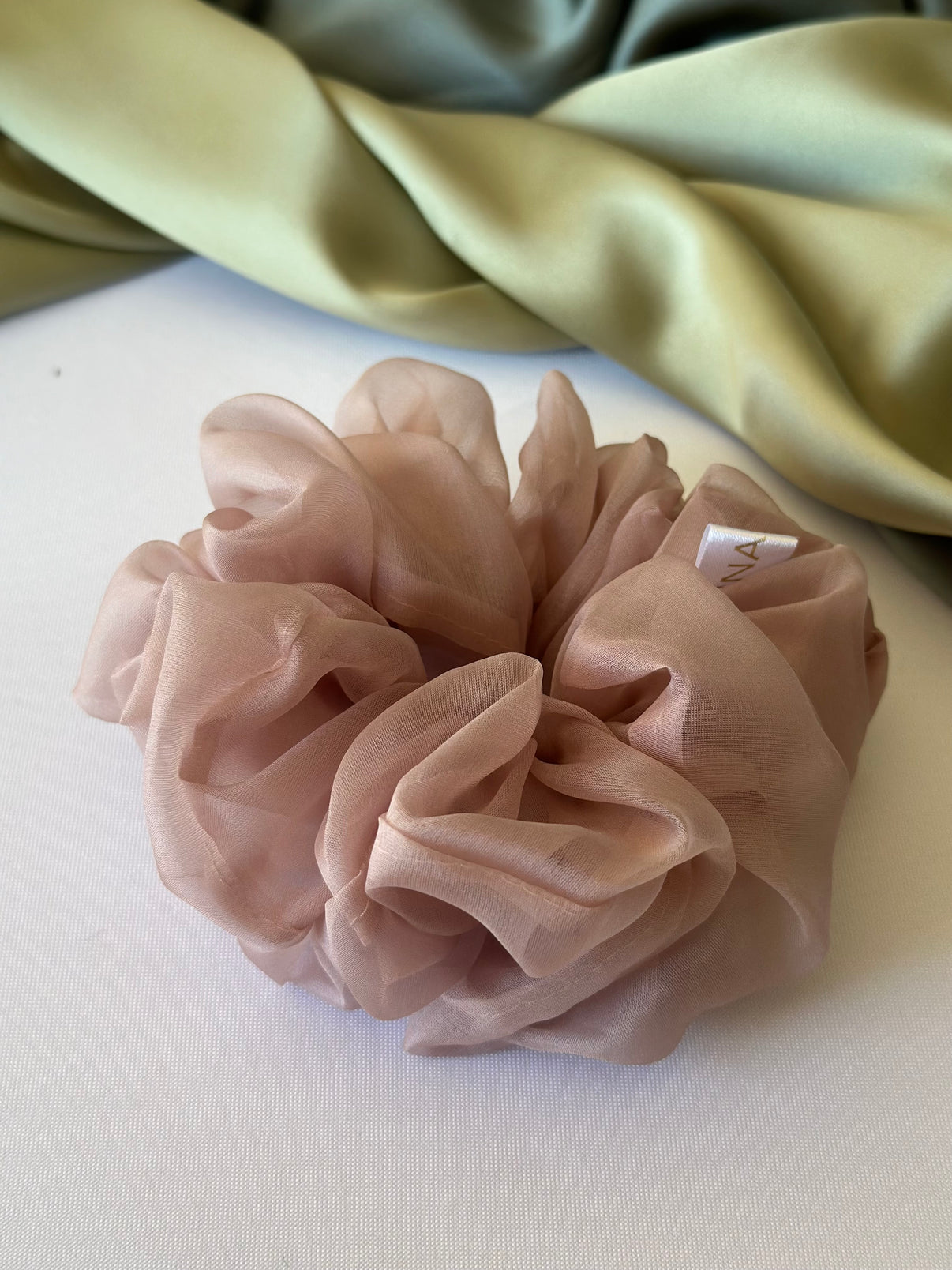 Silk Organza Hair Scrunchie - lifestyle product photo