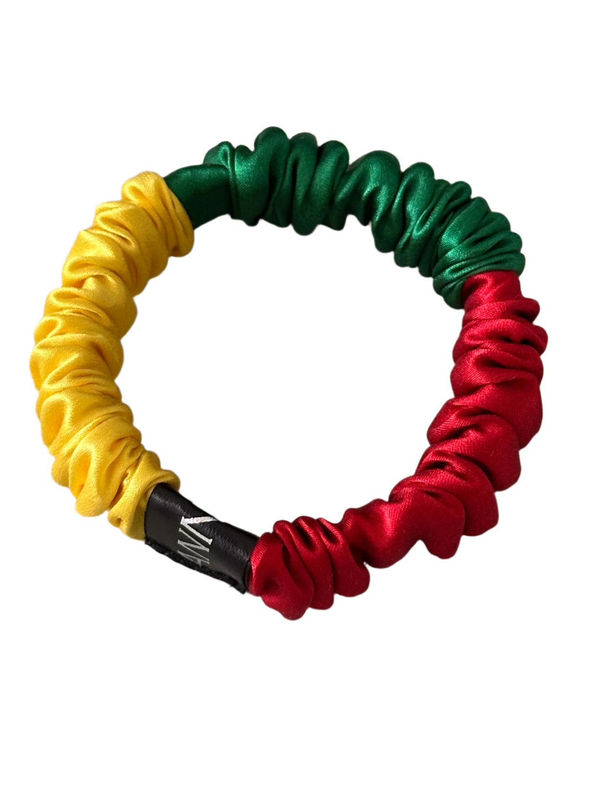 Lithuanian Tricolor Silk Scrunchies - styling view