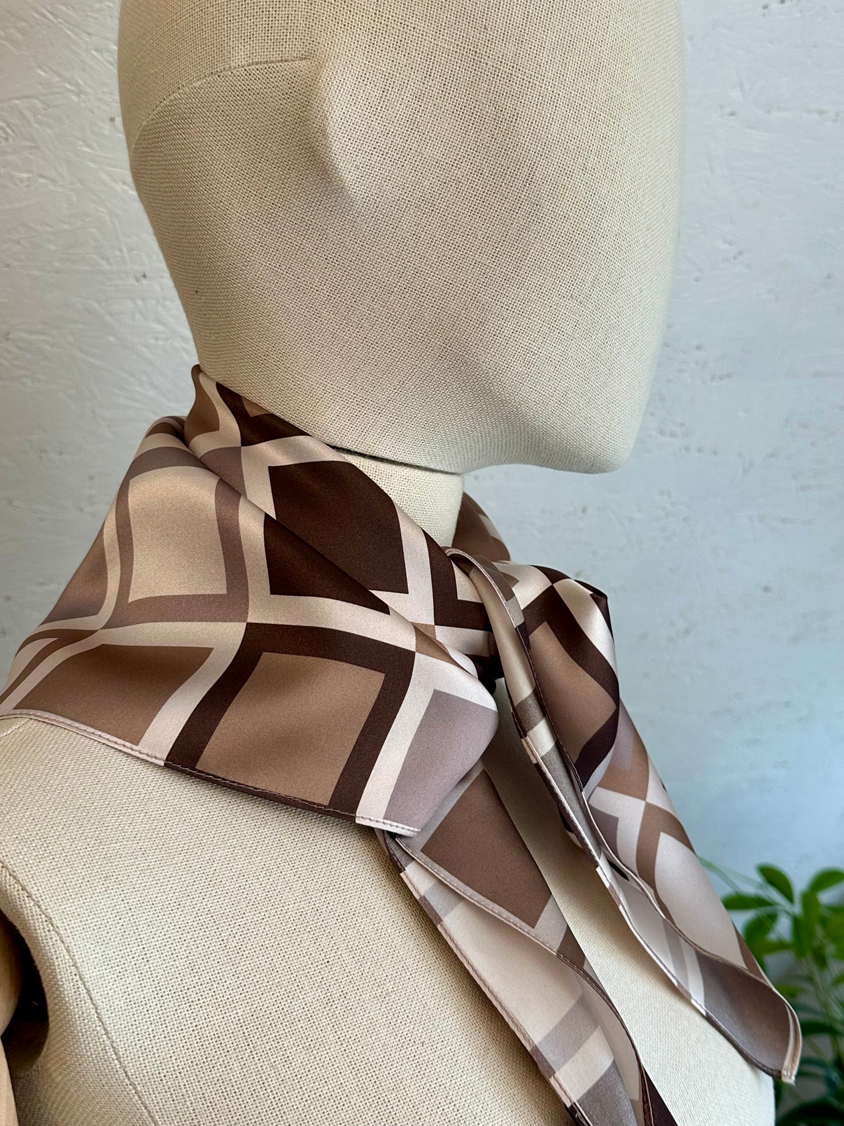 Silk Scarf - Squares - additional angle