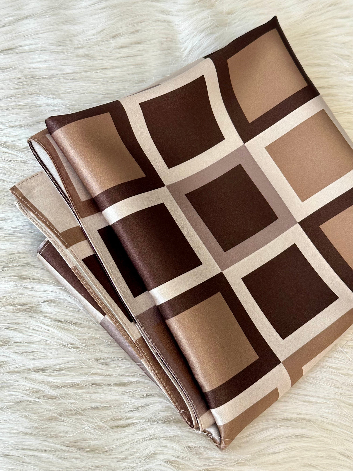 Silk Scarf - Squares (Small) - styling view