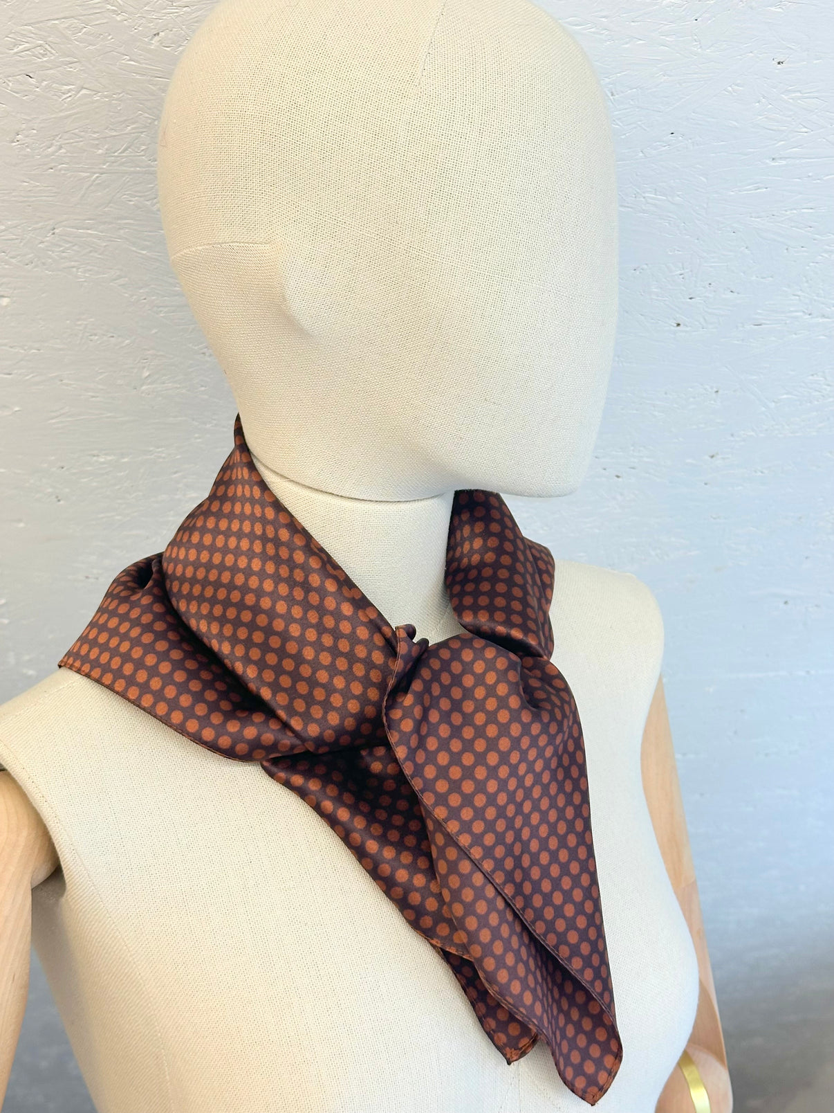 Silk Scarf - Copper Bubbles - lifestyle product photo