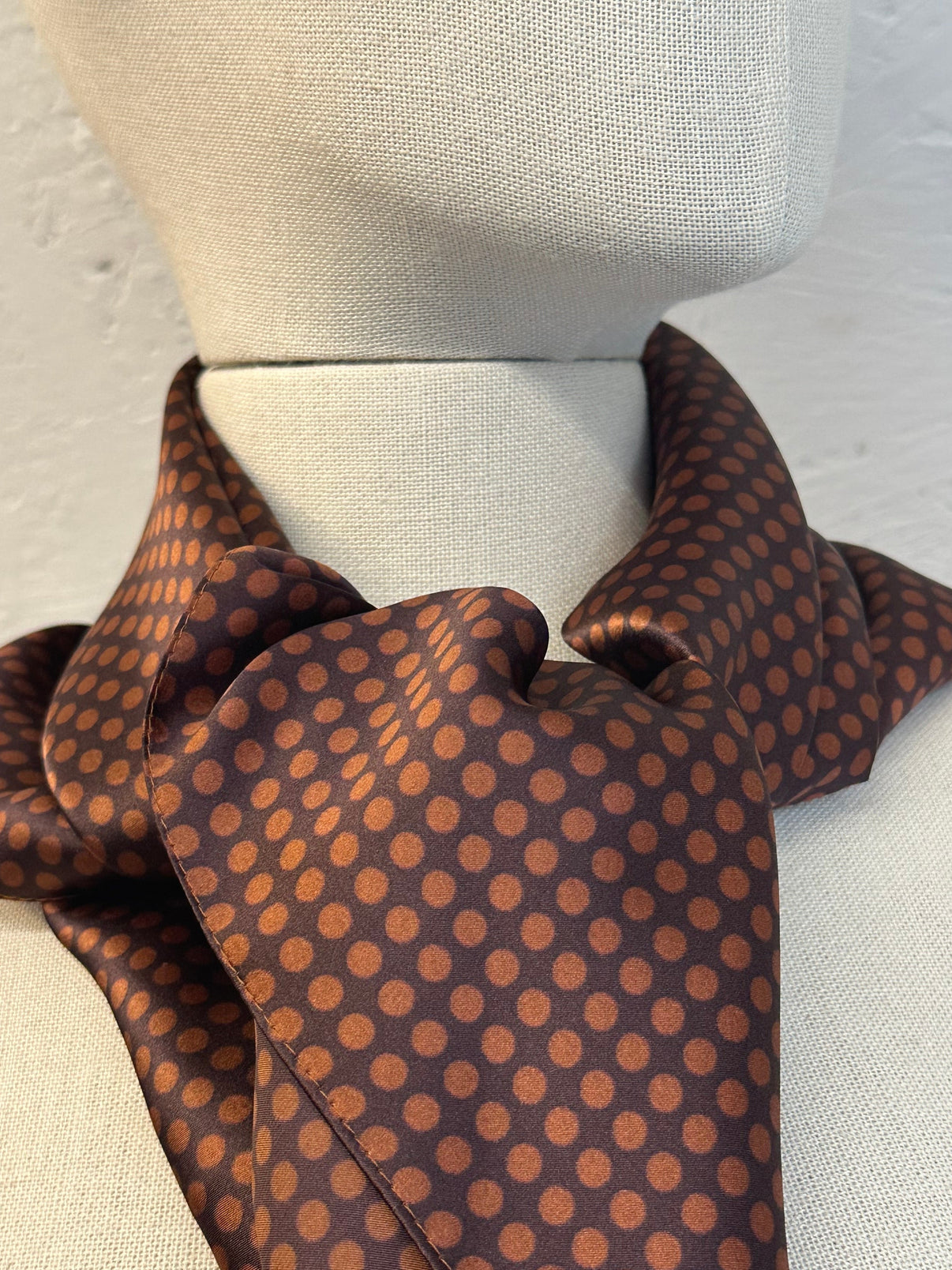 Silk Scarf - Copper Bubbles - ANNA LACE handmade silk product