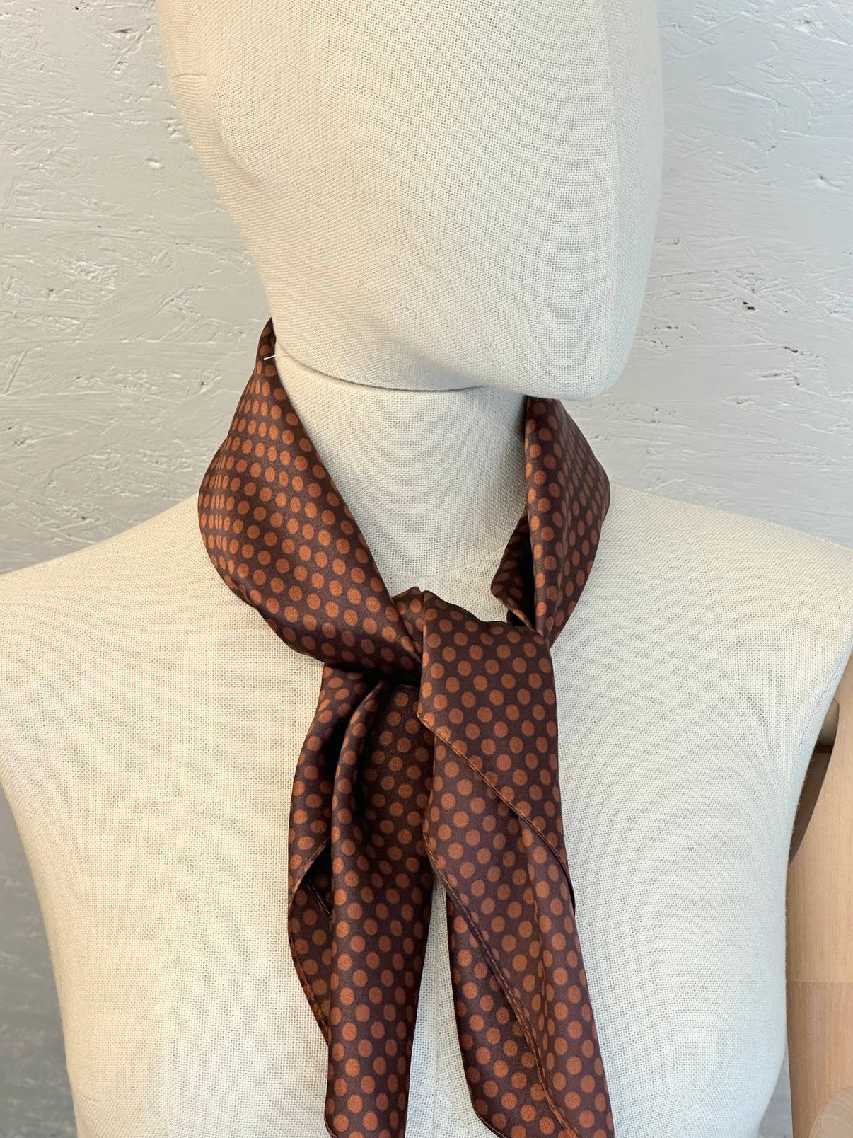 Silk Scarf - Copper Bubbles - styling view
