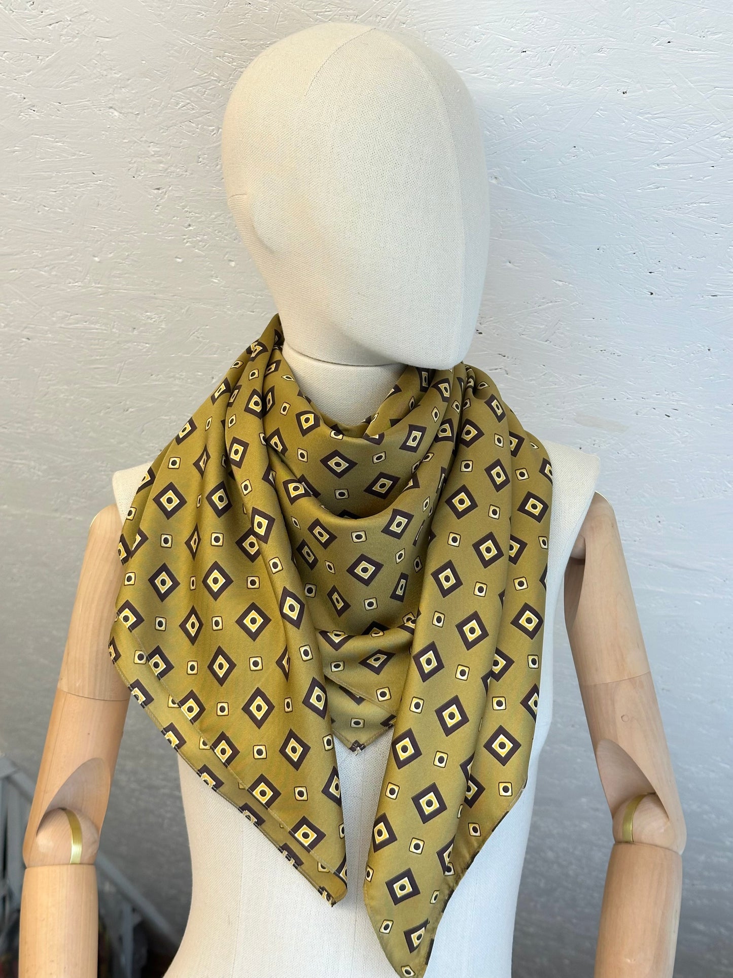 Natural Silk Scarf - Olive - 100% Mulberry Silk